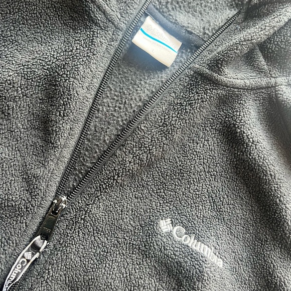 Columbia Charcoal Fleece Hooded Jacket - Picture 2 of 4